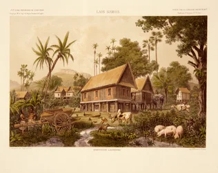 Ein Haus in Laos, Illustration aus 